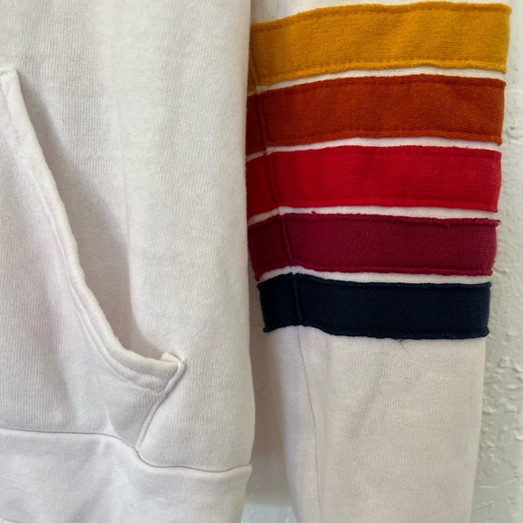 Aviator Nation Malibu 5 Stripe Zip Up Hoodie Jacket Sweatshirt - Picture 7 of 10